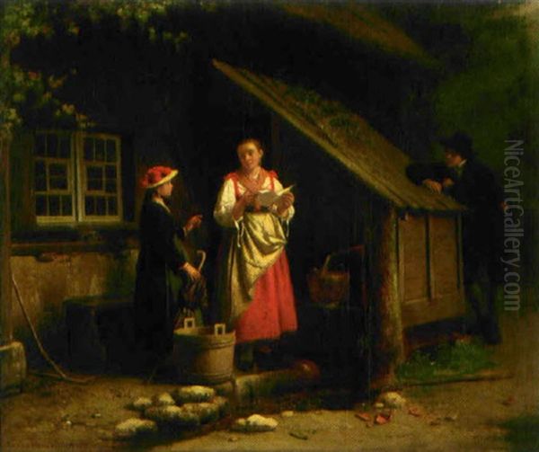 Brevet Oil Painting by Theodore Bernard de Heuvel