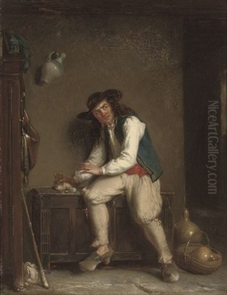 The Miser Oil Painting by Theodore Bernard de Heuvel