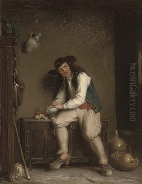 The Miser Oil Painting by Theodore Bernard de Heuvel