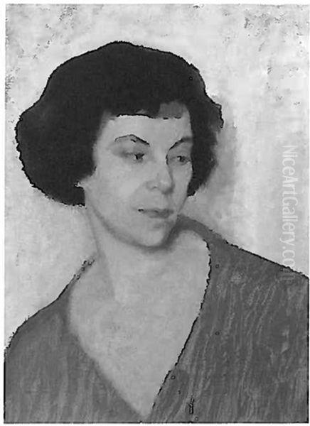 Portrait Of Mabel Lockerby (recto), Portrait Of Artist's Niece (verso) Oil Painting by Efa Prudence Heward