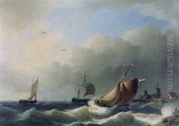 Marine Oil Painting by Herman Henry op der Heyde