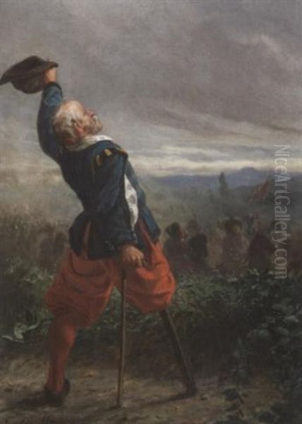 Der Patriot. Szene Aus Dem Dreisigjahrigen Krieg Oil Painting by August Jacob Theodor von Heyden