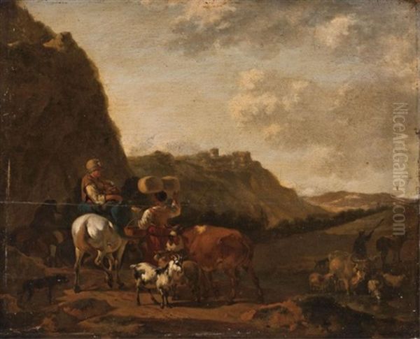 The Shepherd Family Oil Painting by Jan Van Der Heyden