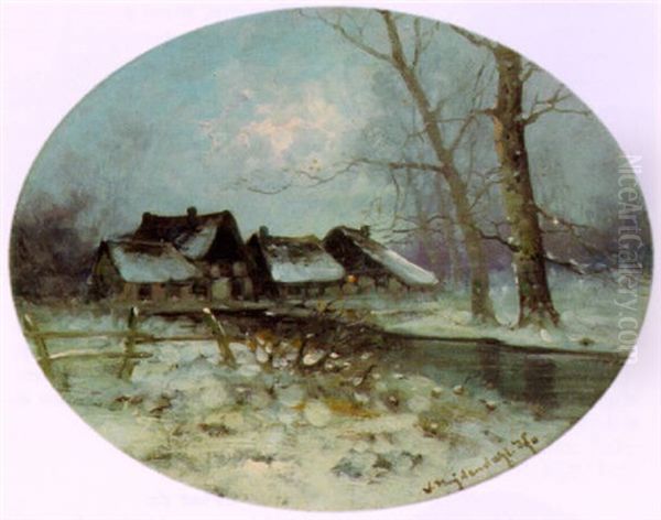 Winterlandschaft Oil Painting by Friedrich Josef Nicolai Heydendahl