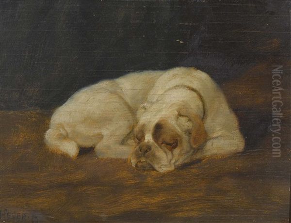 Schlafender Hund Oil Painting by Arthur Heyer