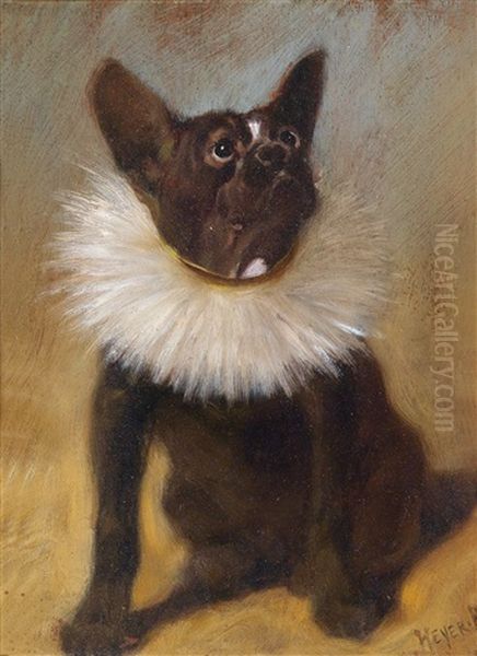 Franzosische Bulldogge Oil Painting by Arthur Heyer