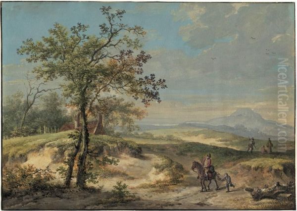 Weite Landschaft Mit Reiter Oil Painting by Pieter Bartholomeusz. Barbiers IV