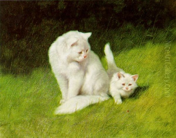 The Inquisitive Kitten Oil Painting by Arthur Heyer