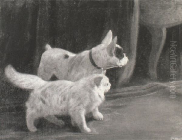 Best Friends Oil Painting by Arthur Heyer