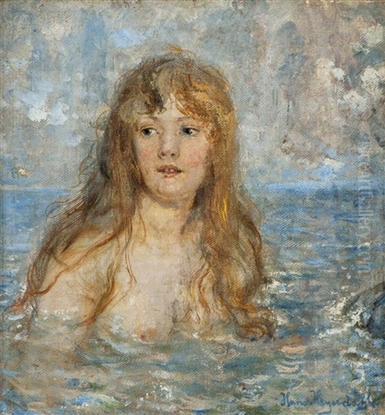 Nymfe Oil Painting by Hans Olaf Heyerdahl