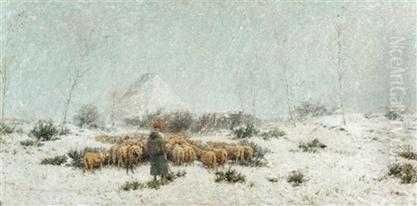 The Shepherdess Oil Painting by Adriaan Josef Heymans