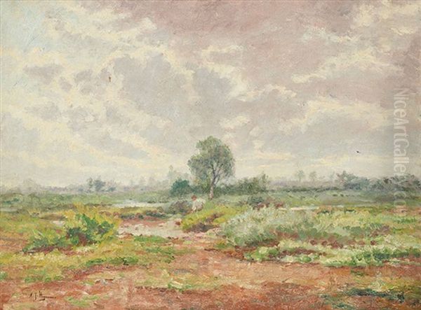 Au Bord De La Bruyere Oil Painting by Adriaan Josef Heymans