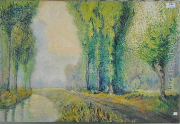 Paysage Impressionniste Oil Painting by Adriaan Josef Heymans