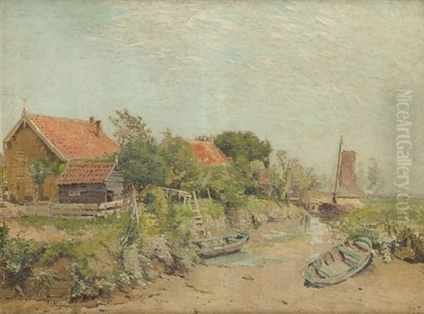 Riviere Assechee Oil Painting by Adriaan Josef Heymans