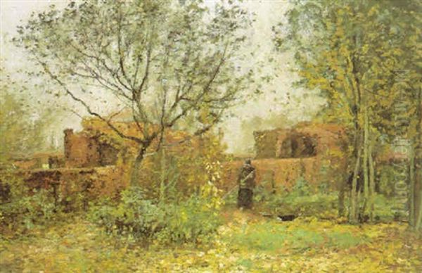 Automne Oil Painting by Adriaan Josef Heymans