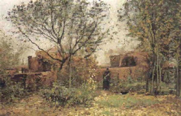 Automne Oil Painting by Adriaan Josef Heymans