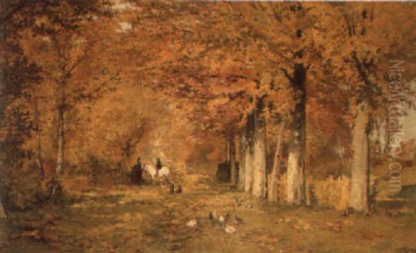 Automne Oil Painting by Adriaan Josef Heymans