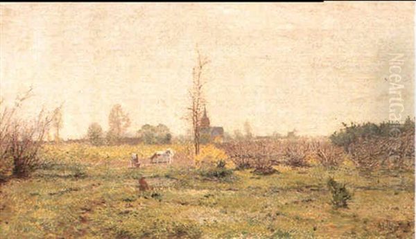 Paysage D'ete Oil Painting by Adriaan Josef Heymans