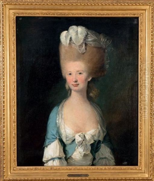 Portrait De Lady Fairfield, Femme Du Gouverneur De Madras Oil Painting by Anton Hickel