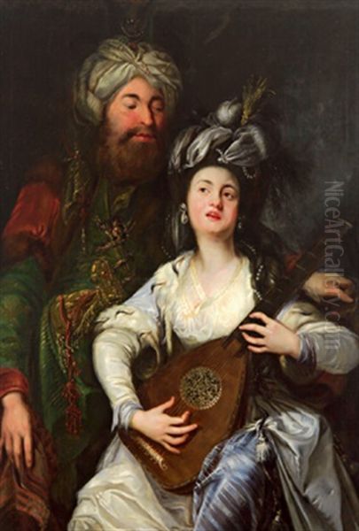 Roxana Und Der Sultan Oil Painting by Anton Hickel