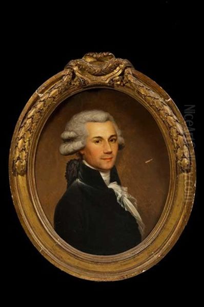 Portrait De Gentilhomme Oil Painting by Joseph Hickel