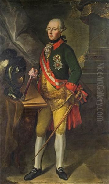 Kaiser Joseph Ii. Oil Painting by Joseph Hickel