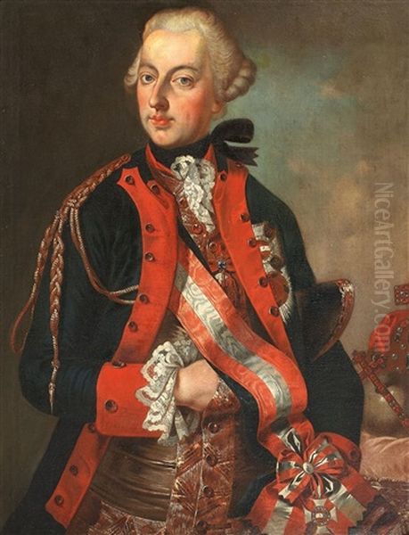 Bildnis Des Kaisers Joseph Ii Oil Painting by Joseph Hickel