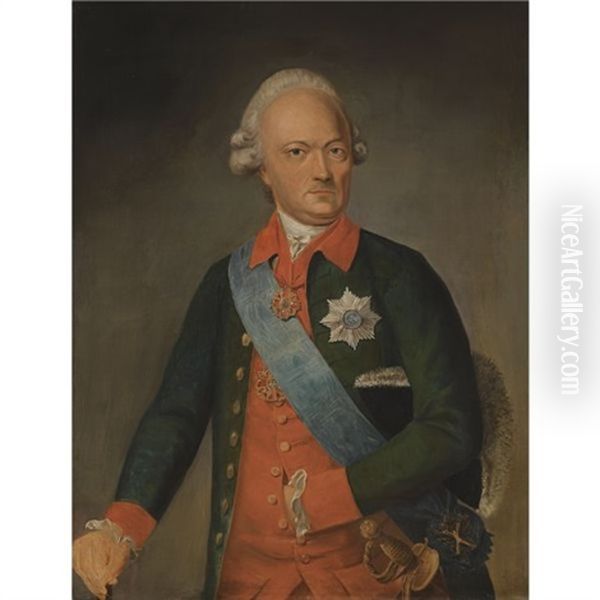 Portrait Of Prince Dmitry Golitsyn Oil Painting by Joseph Hickel