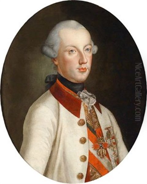 Bildnis Kaiser Joseph Ii. Oil Painting by Joseph Hickel