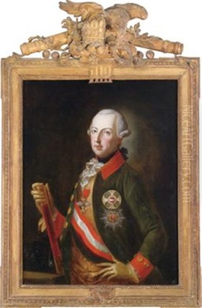 Bildnis Kaiser Joseph Ii Oil Painting by Joseph Hickel