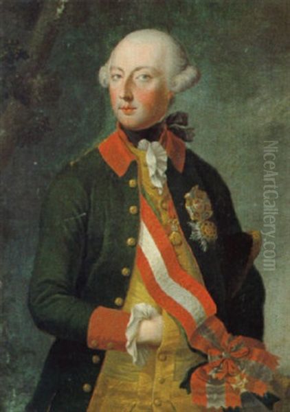 Bildnis Kaiser Josef Ii Oil Painting by Joseph Hickel