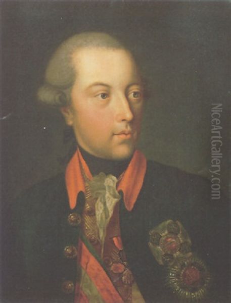 Portrait Of Joseph Ii, Emperor Of Austria Oil Painting by Joseph Hickel