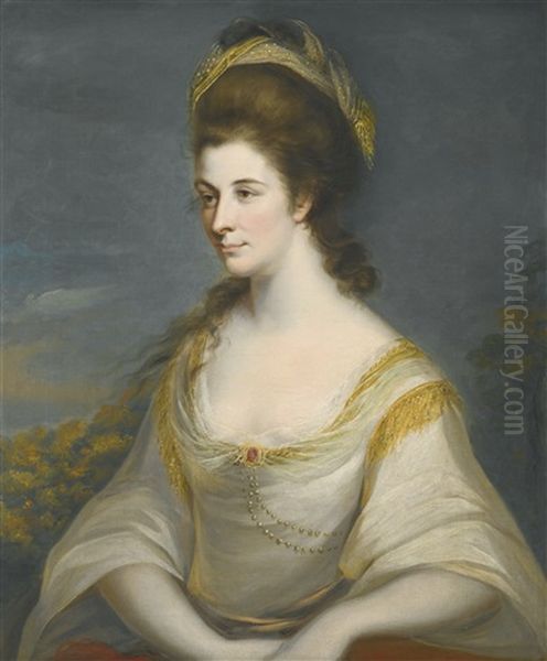 Portrait Of Sophia Dashwood Oil Painting by Thomas Hickey