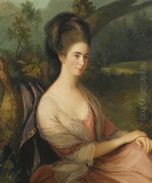 Portrait Of Miss Charlotte Dee, Later Lady Nugent Oil Painting by Thomas Hickey