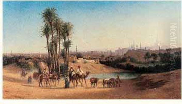 Vue Du Caire Oil Painting by Prosper Barbot