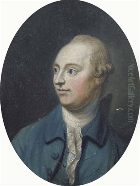 Portrait Of The Right Honourable John Beresford, Head And Shoulders, In A Blue Jacket And White Cravat Oil Painting by Thomas Hickey