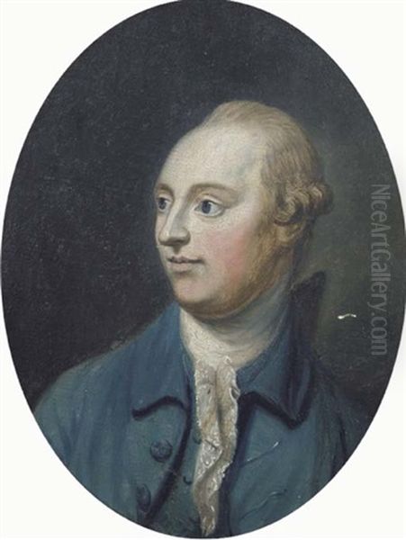 Portrait Of The Right Honourable John Beresford, Head And Shoulders, In A Blue Jacket And White Cravat Oil Painting by Thomas Hickey