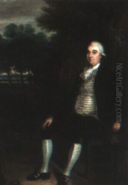 Portrait Of Wharton Young Oil Painting by Thomas Hickey