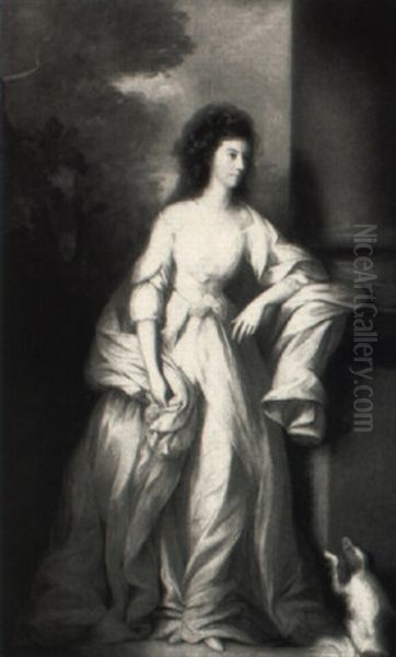 Portrait Of A Lady (lady Isabella Molyneux?) Oil Painting by Thomas Hickey