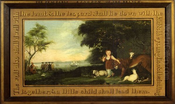 The Peaceable Kingdom Of The Branch Oil Painting by Edward Hicks