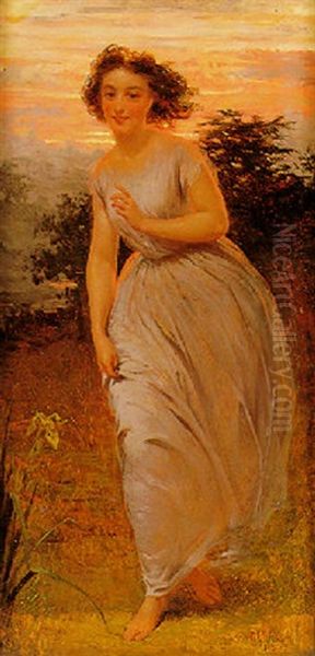 L'allegro Oil Painting by George Elgar Hicks