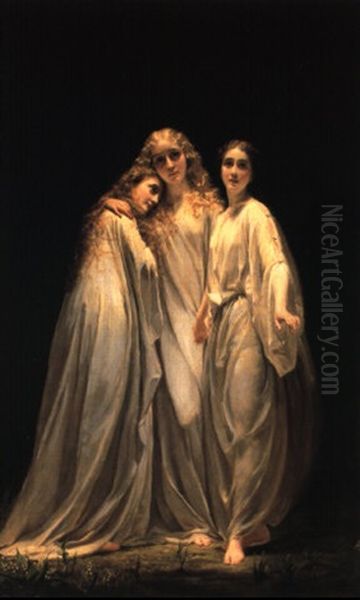 (these Three) Christian Graces Oil Painting by George Elgar Hicks