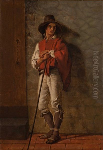 Peasant Oil Painting by Thomas Hicks