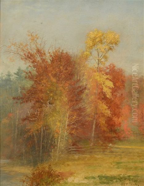 Autumn Landscape Oil Painting by Thomas Hicks