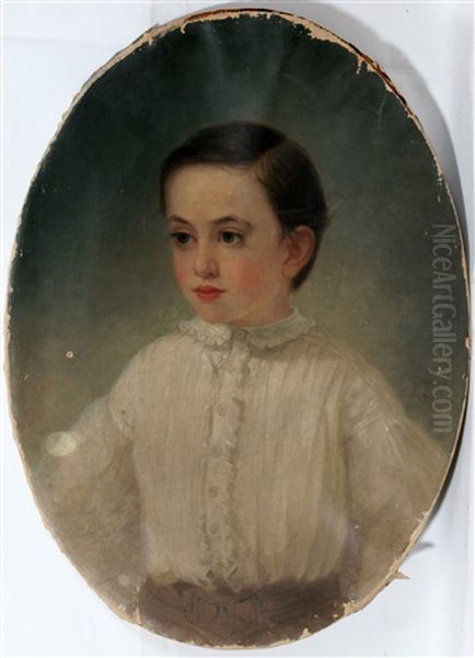 Portrait Of A Boy Oil Painting by Thomas Hicks