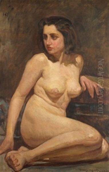 Desnudo Femenino Oil Painting by Rafael Hidalgo De Caviedes