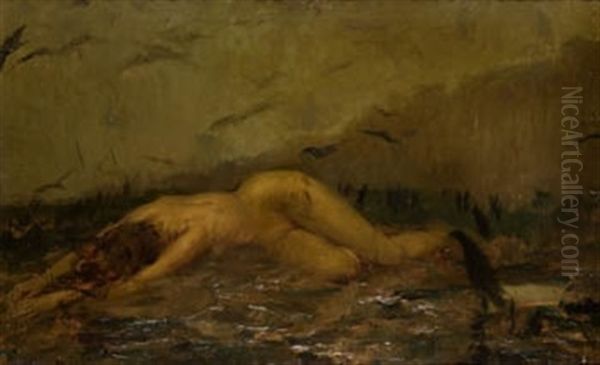 Desnudo Femenino Oil Painting by Rafael Hidalgo De Caviedes