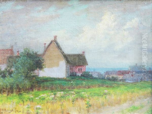 Houses In Brittany Oil Painting by Felix Resurreccion Hidalgo