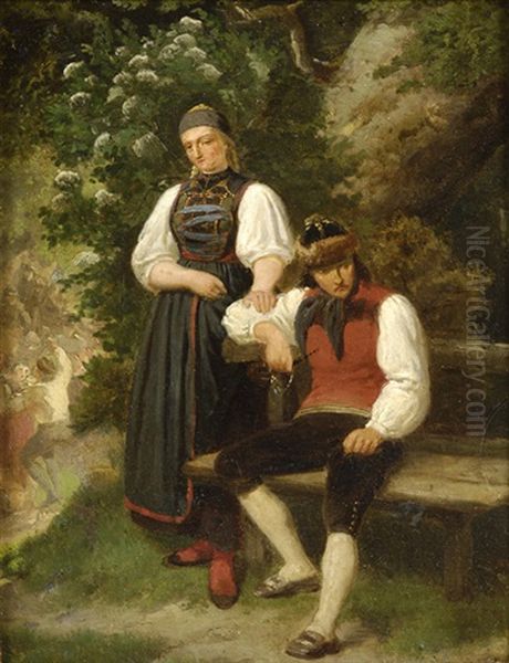 Der Eifersuchtige Oil Painting by Friedrich Hiddemann