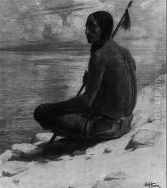 A Seated Indian by Arthur H. Hider